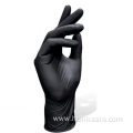 Black nitrile hand gloves , work gloves